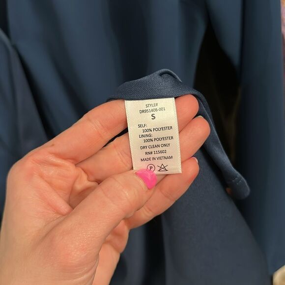 Lush Blue Ceramic Wrap Style Dress - Picture 10 of 10